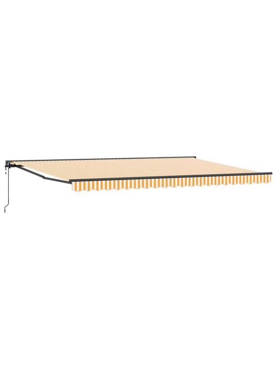 Sissetõmmatav varikatus oranž ja valge 500x300 cm kangas