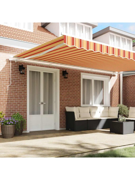 Sissetõmmatav varikatus kollane, oranž 500 × 300 cm