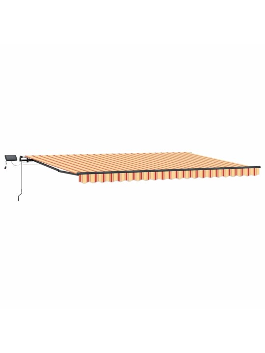 Sissetõmmatav varikatus kollane ja oranž 500 × 300 cm kangas