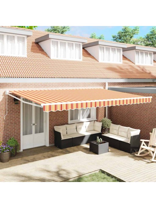 Sissetõmmatav varikatus kollane, oranž 500 × 300 cm