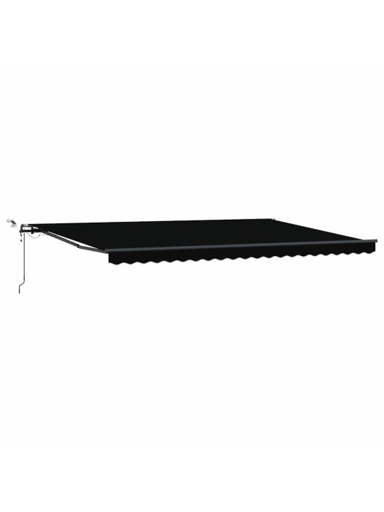 Sissetõmmatav varikatus with must 500 × 300 cm kangas