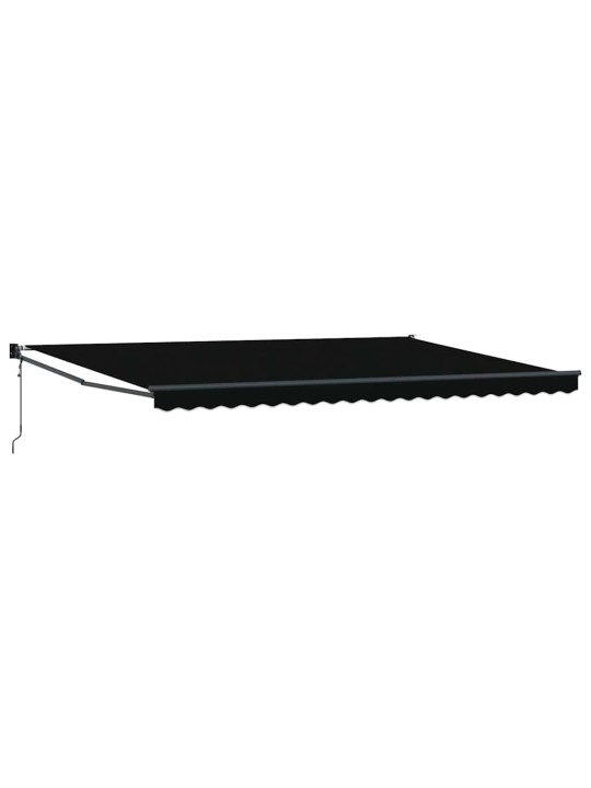 Sissetõmmatav varikatus must 500 × 300 cm kangas, metall