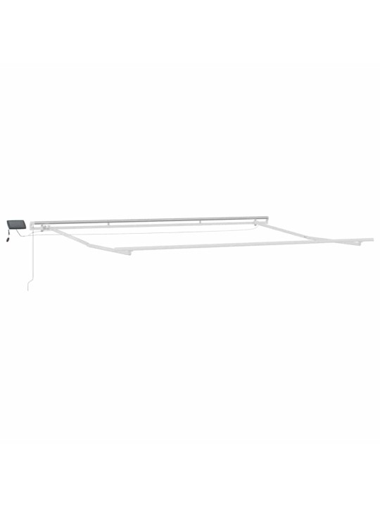 Sissetõmmatav varikatus with manuaalne 500 × 300 cm valge