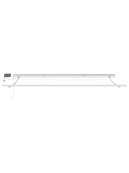 Sissetõmmatav varikatus with manuaalne 500 × 300 cm valge
