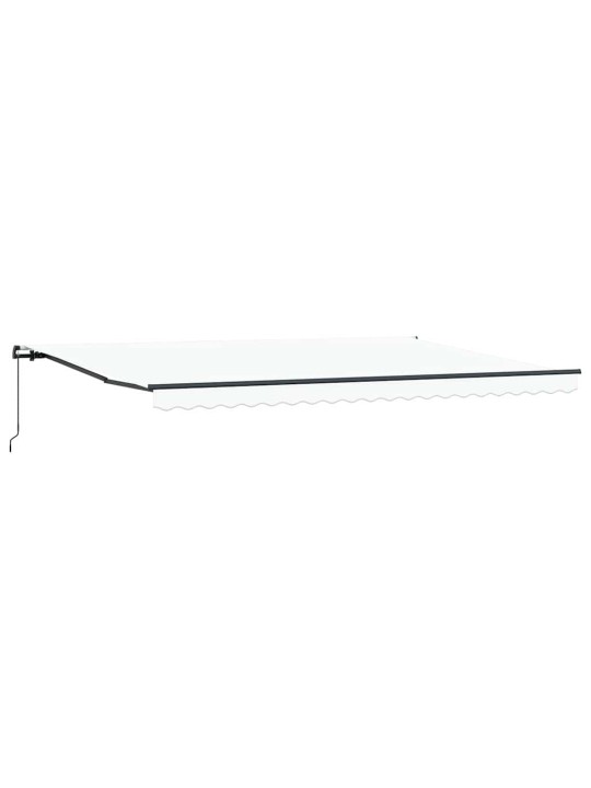 Varikatus manuaalne valge 500 × 300 cm kangas