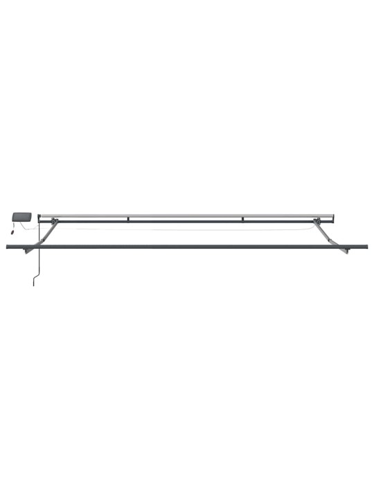 Sissetõmmatav varikatus valge 500 × 300 cm kangas