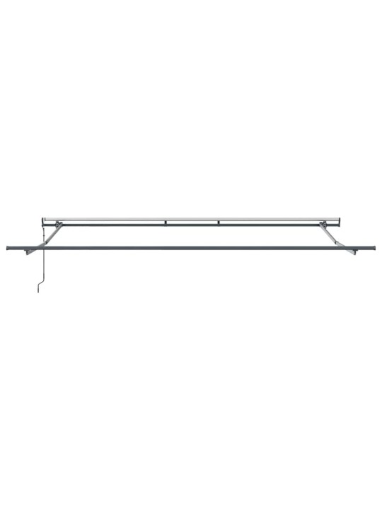 Sissetõmmatav varikatus valge 500 × 300 cm kangas