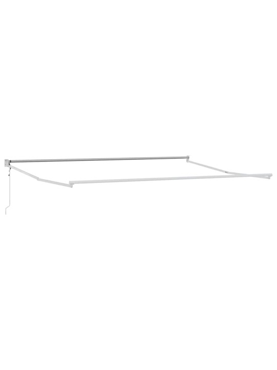 Sissetõmmatav varikatus valge 500 × 300 cm kangas, metall