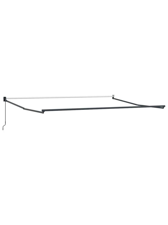 Sissetõmmatav varikatus valge 500 × 300 cm kangas, metall