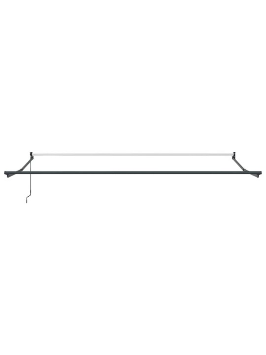 Sissetõmmatav varikatus valge 500 × 300 cm kangas, metall