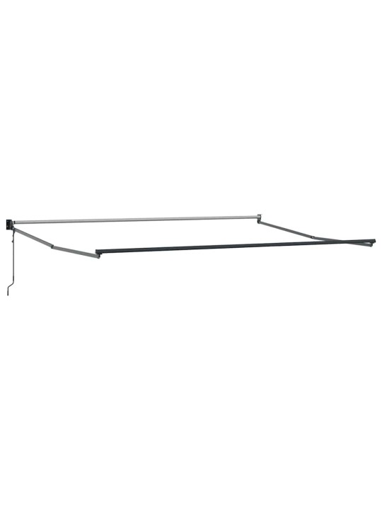 Sissetõmmatav varikatus valge 500 × 300 cm kangas, metall
