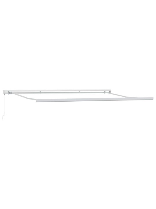 Sissetõmmatav varikatus valge 500 × 300 cm kangas, metall