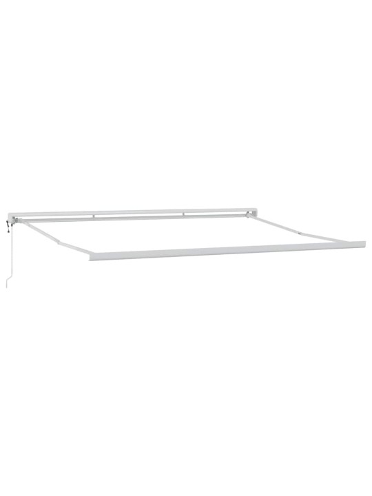 Sissetõmmatav varikatus valge 500 × 300 cm kangas, metall
