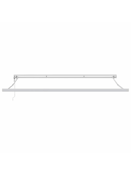 Sissetõmmatav varikatus valge 500 × 300 cm kangas, metall