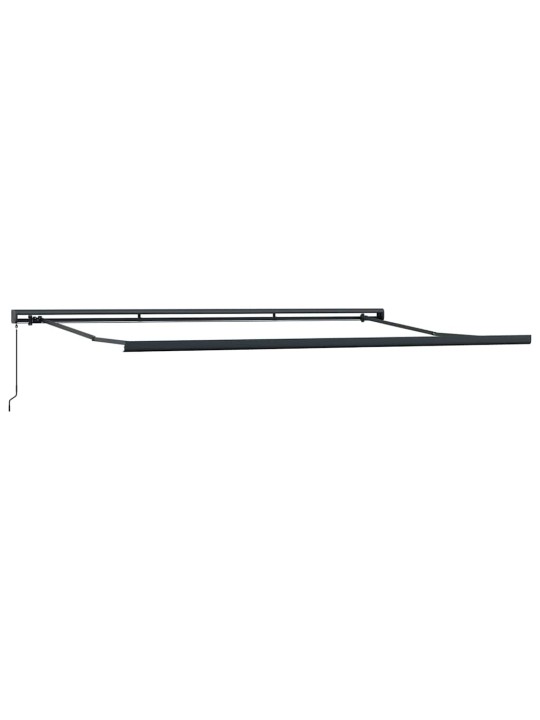 Sissetõmmatav varikatus valge 500 × 300 cm kangas, metall