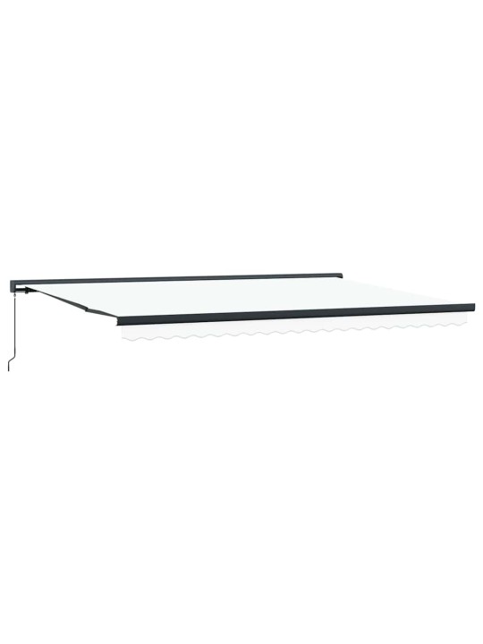 Sissetõmmatav varikatus valge 500 × 300 cm kangas, metall
