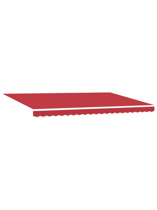 Sissetõmmatav varikatus punane 500 × 300 cm kangas, metall