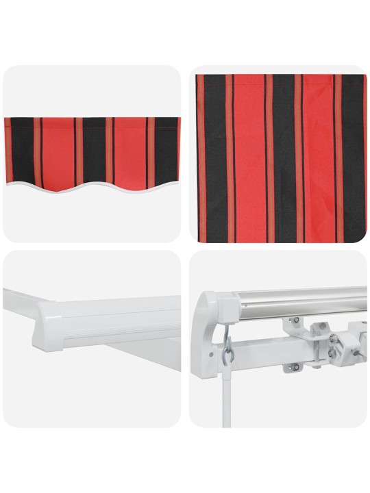 Sissetõmmatav varikatus striped oranž, pruun 500 × 300 cm