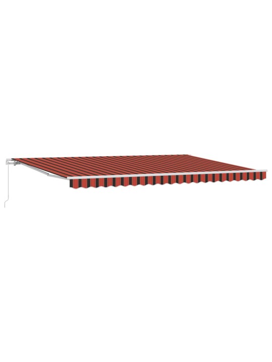 Sissetõmmatav varikatus striped oranž, pruun 500 × 300 cm