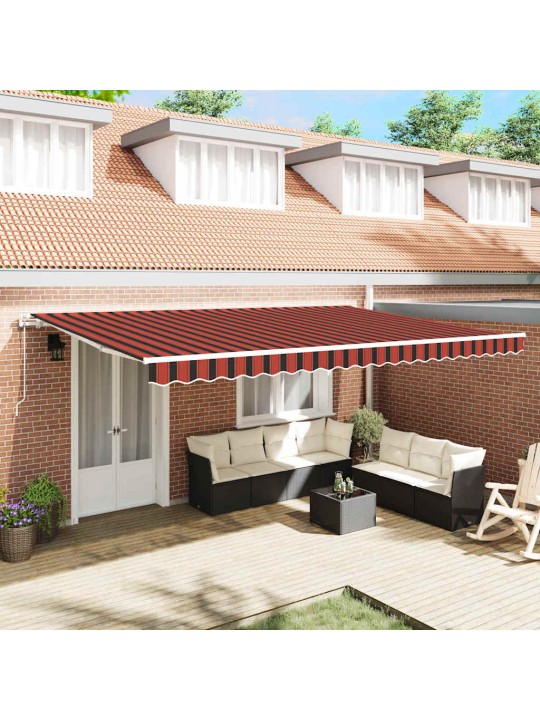 Sissetõmmatav varikatus 500 × 350 cm oranž ja pruun