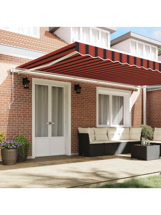 Sissetõmmatav varikatus 500 × 350 cm oranž ja pruun