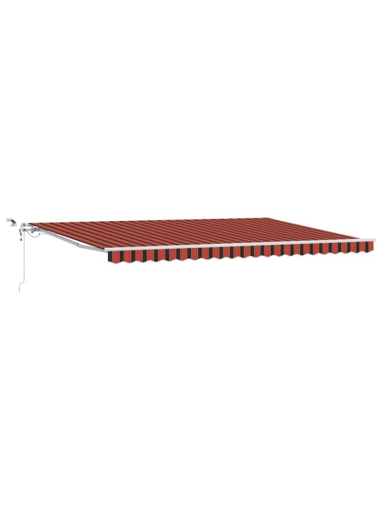 Sissetõmmatav varikatus oranž, pruun 500 × 350 cm