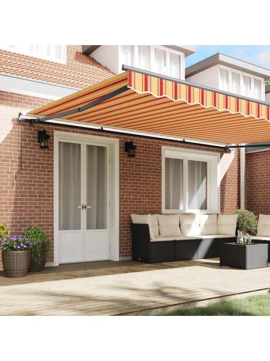 Varikatus manuaalne kollane ja oranž 500 × 350 cm kangas