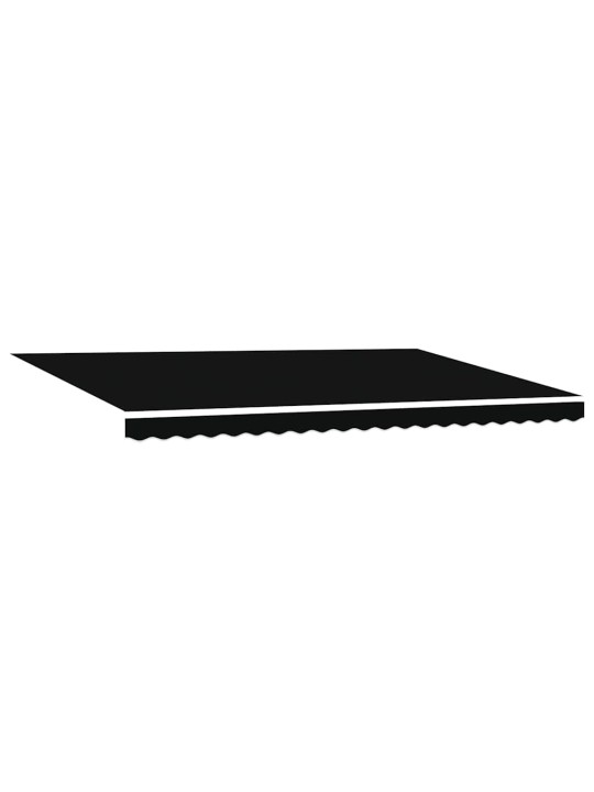 Varikatus manuaalne must 500 × 350 cm kangas