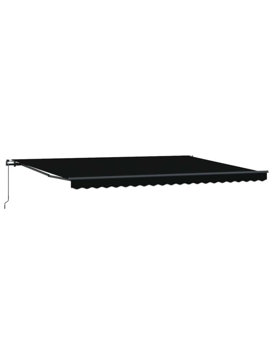 Varikatus manuaalne must 500 × 350 cm kangas