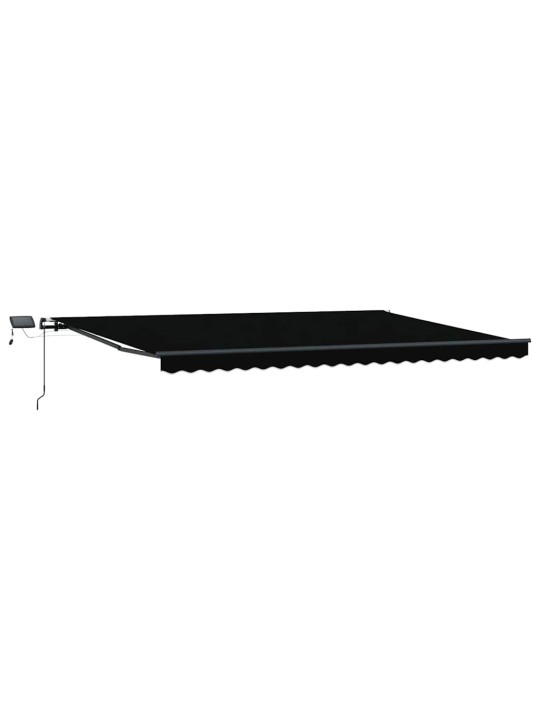 Sissetõmmatav varikatus must 500 × 350 cm kangas