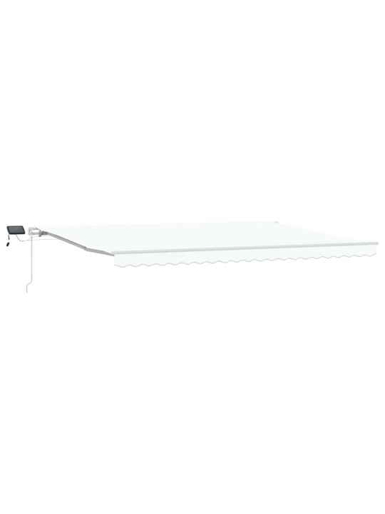 Sissetõmmatav varikatus with manuaalne 500 × 350 cm valge