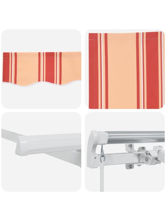 Sissetõmmatav varikatus striped kollane, oranž 600 × 300 cm