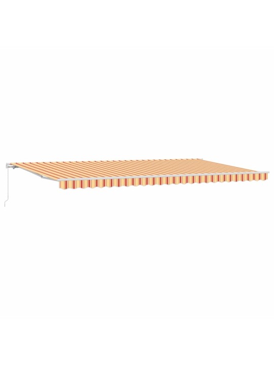Sissetõmmatav varikatus striped kollane, oranž 600 × 300 cm