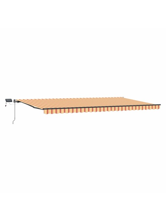 Sissetõmmatav varikatus kollane ja oranž 600 × 300 cm kangas