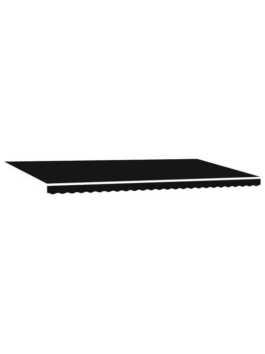 Sissetõmmatav varikatus must 600 × 300 cm polüester, metall