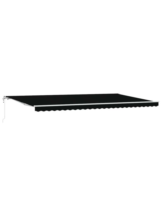 Sissetõmmatav varikatus 600 × 300 cm must