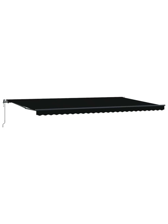 Sissetõmmatav varikatus must 600 × 300 cm kangas