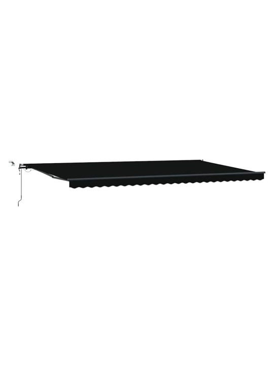 Sissetõmmatav varikatus with must 600 × 300 cm kangas