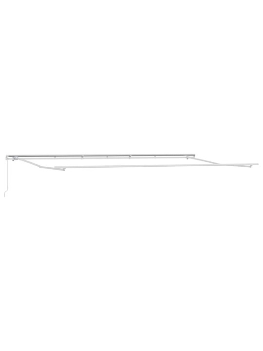 Sissetõmmatav varikatus valge 600 × 300 cm polüester, metall