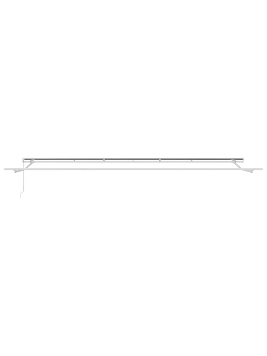 Sissetõmmatav varikatus valge 600 × 300 cm polüester, metall