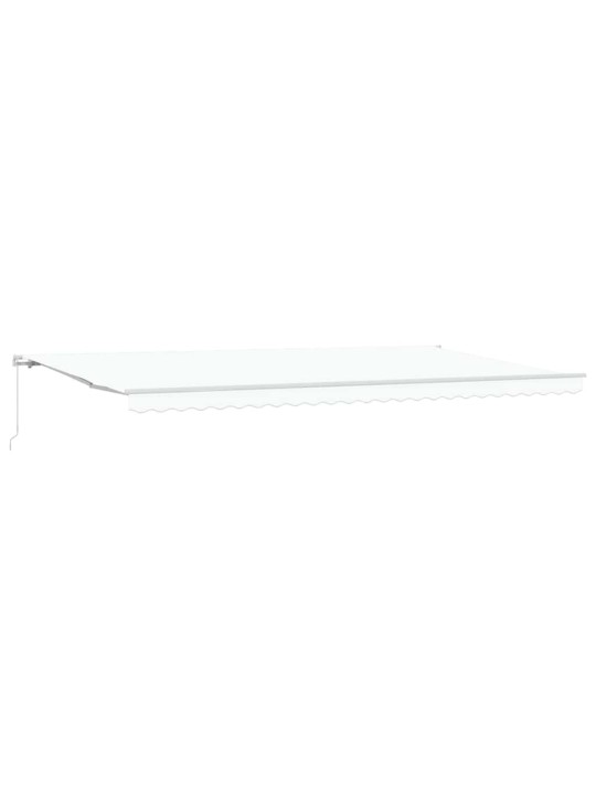 Sissetõmmatav varikatus valge 600 × 300 cm polüester, metall