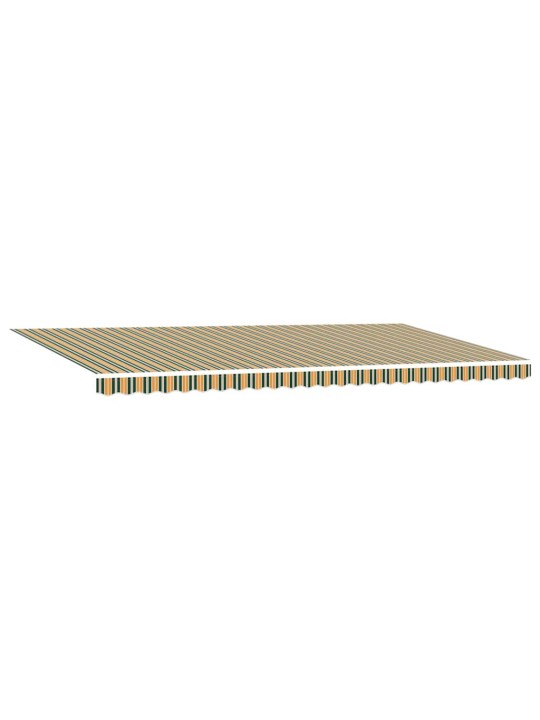 Sissetõmmatav varikatus kollane 600 × 300 cm kangas, metall