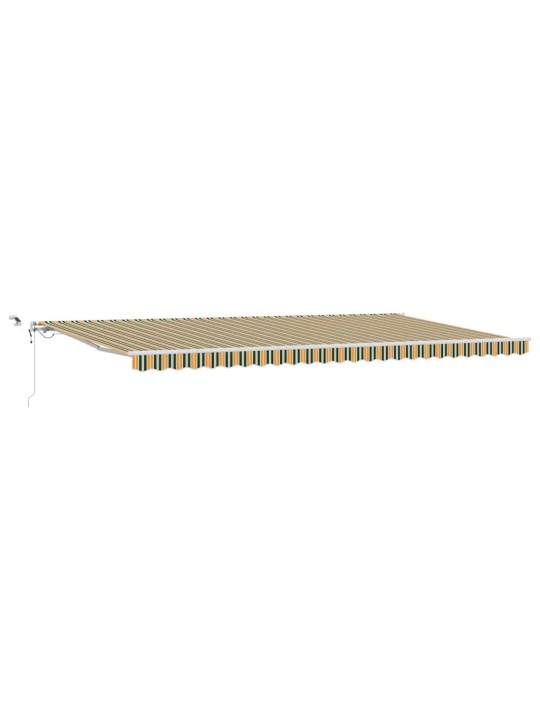 Sissetõmmatav varikatus kollane 600 × 300 cm kangas, metall