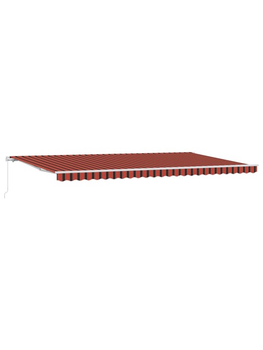 Sissetõmmatav varikatus oranž ja pruun 600 x 350 cm kangas