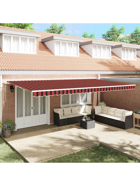 Sissetõmmatav varikatus 600 × 350 cm oranž ja pruun