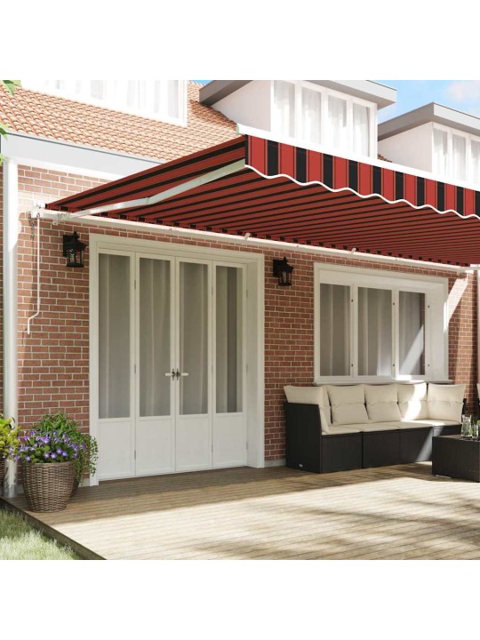 Sissetõmmatav varikatus 600 × 350 cm oranž ja pruun