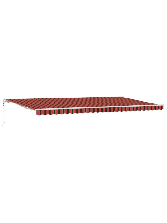 Sissetõmmatav varikatus 600 × 350 cm oranž ja pruun