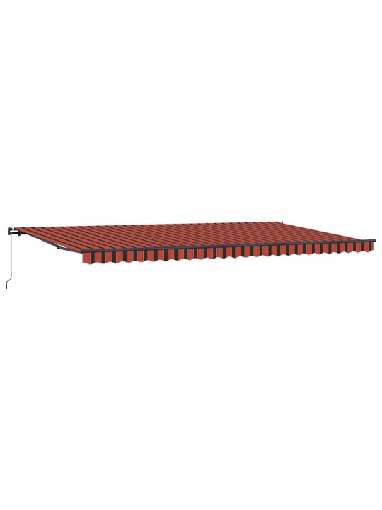 Sissetõmmatav varikatus oranž ja pruun 600 × 350 cm kangas