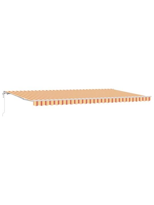 Sissetõmmatav varikatus 600 × 350 cm kollane ja oranž