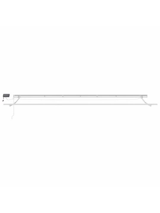 Sissetõmmatav varikatus with 600 × 350 cm punane ja valge